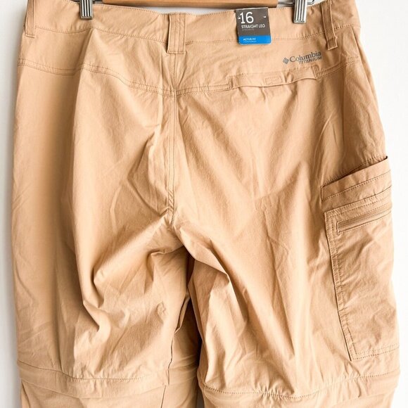 Columbia Light Beige Straight Leg Active Fit Convertible Outdoor Pants 16 - Picture 7 of 8